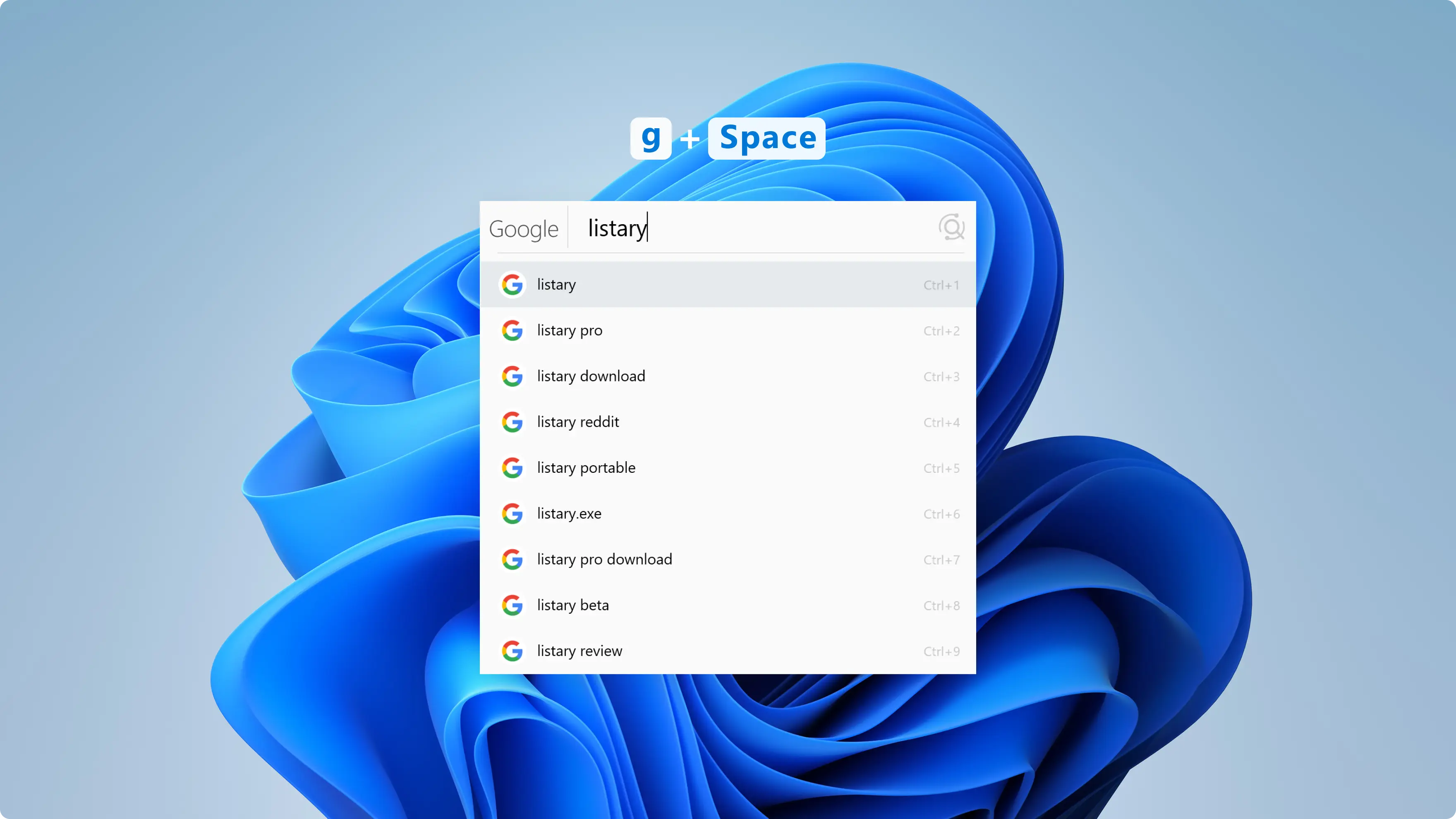Web Search Listary Docs