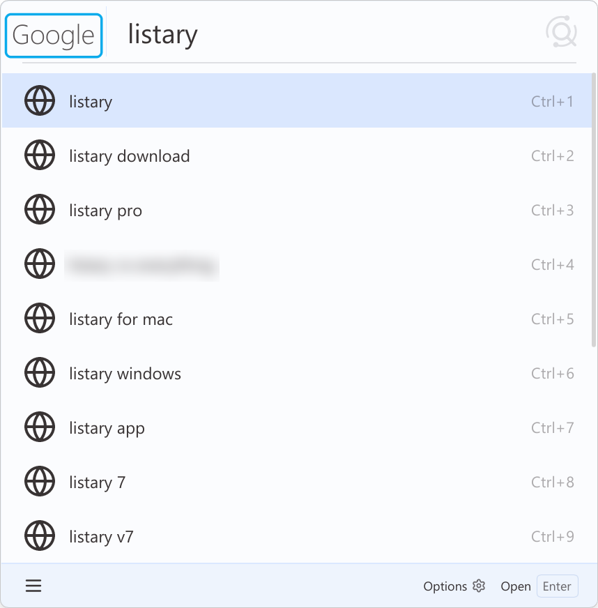 Google search suggestions in the launcher